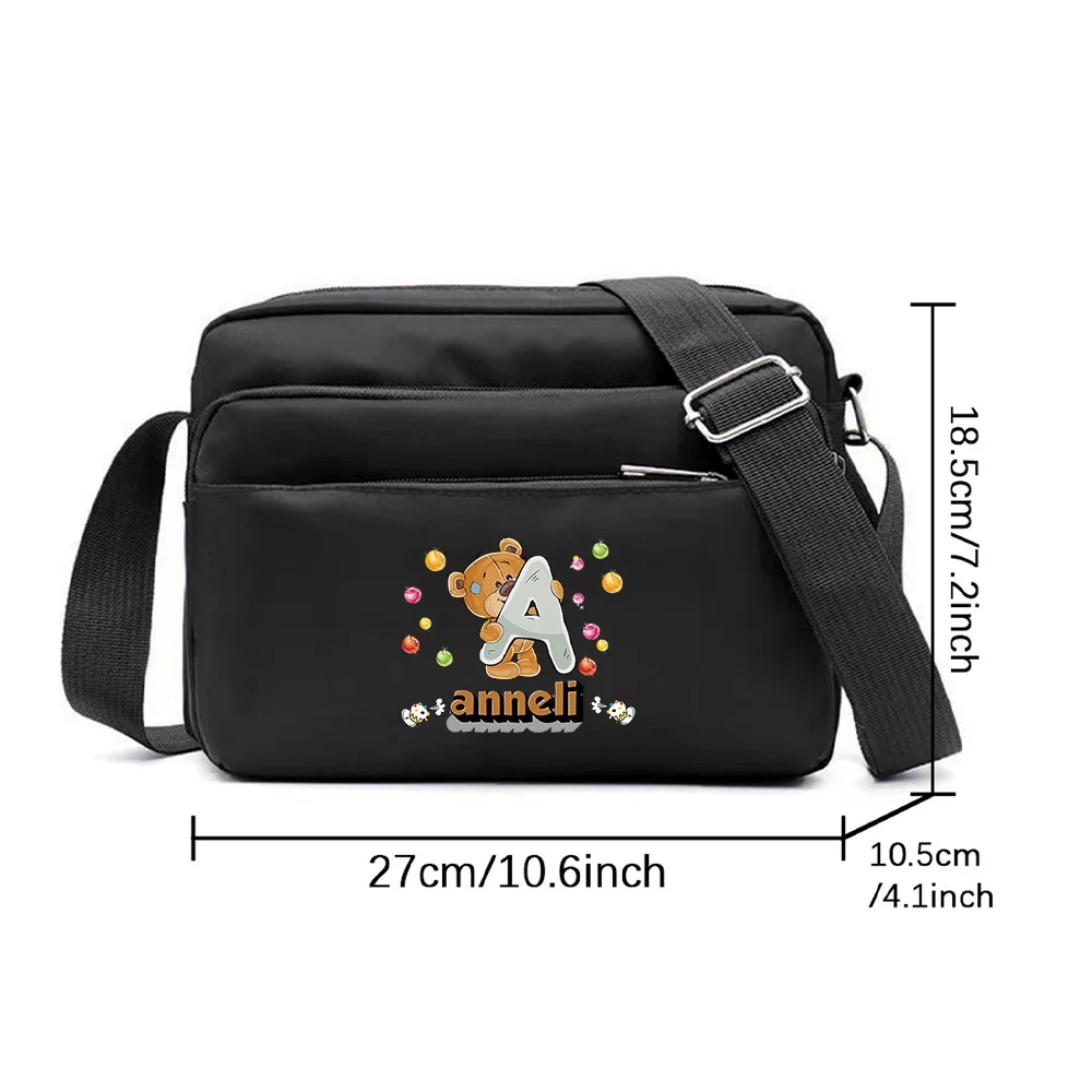 Customized Name Commuter Shoulder Bag High Quality Durable Women's Multi Layer Storage Bag Cartoon Series Customized Products