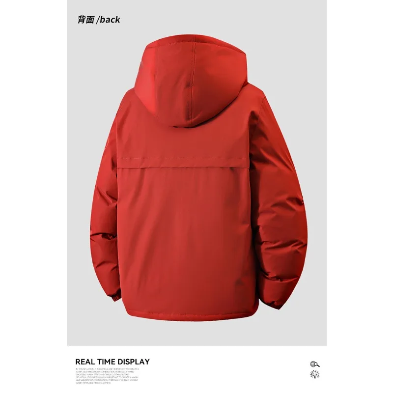 Gorasio Main Promotion Couples Fashion Brand Windproof Warm Cotton Coat Men Thickened Cotton Coat Outdoor Jacket Men Cotton Coat