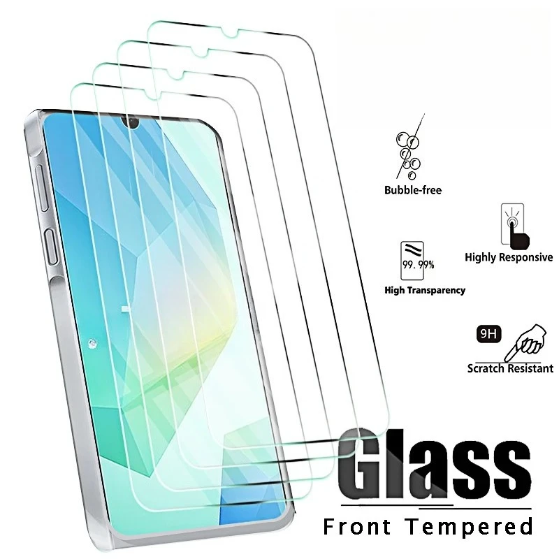 1-2Pcs 9H Gehärtetes Glas für Samsung Galaxy A17 A07 A56 A36 A16 4G 5G A06 bildschirm HD Film Schutz Glas Volle Abdeckung Anti-Scratch