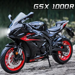 1:9 Suzuki GSX-1000R GSX-1300R H2R V4 Alloy Motorcycle Model Toy Vehicle Collection Carrying Lighting Off Road Autocycle Toy Car