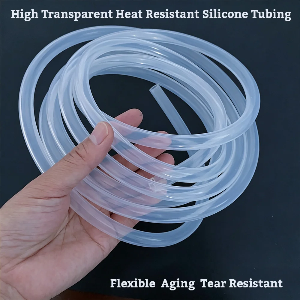 Food Grade Silicone Tubing High Temp Flexible Pure Soft Hose for Home Brewing and Winemaking Length 1 m (3.28ft) or 5 m (16.4ft)