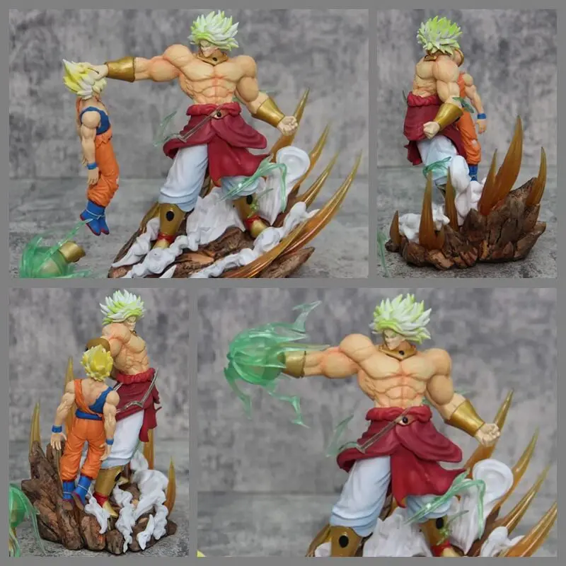 

Super Saiyan GK Double Form Muscular Berserk Broly VS Goku Statue Model Boxed Action Figure