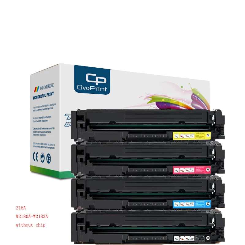 cartucho de toner compativel para hp color laserjet pro sem chip cores w2180x 218x 218a hp 3201 mfp 3301 01