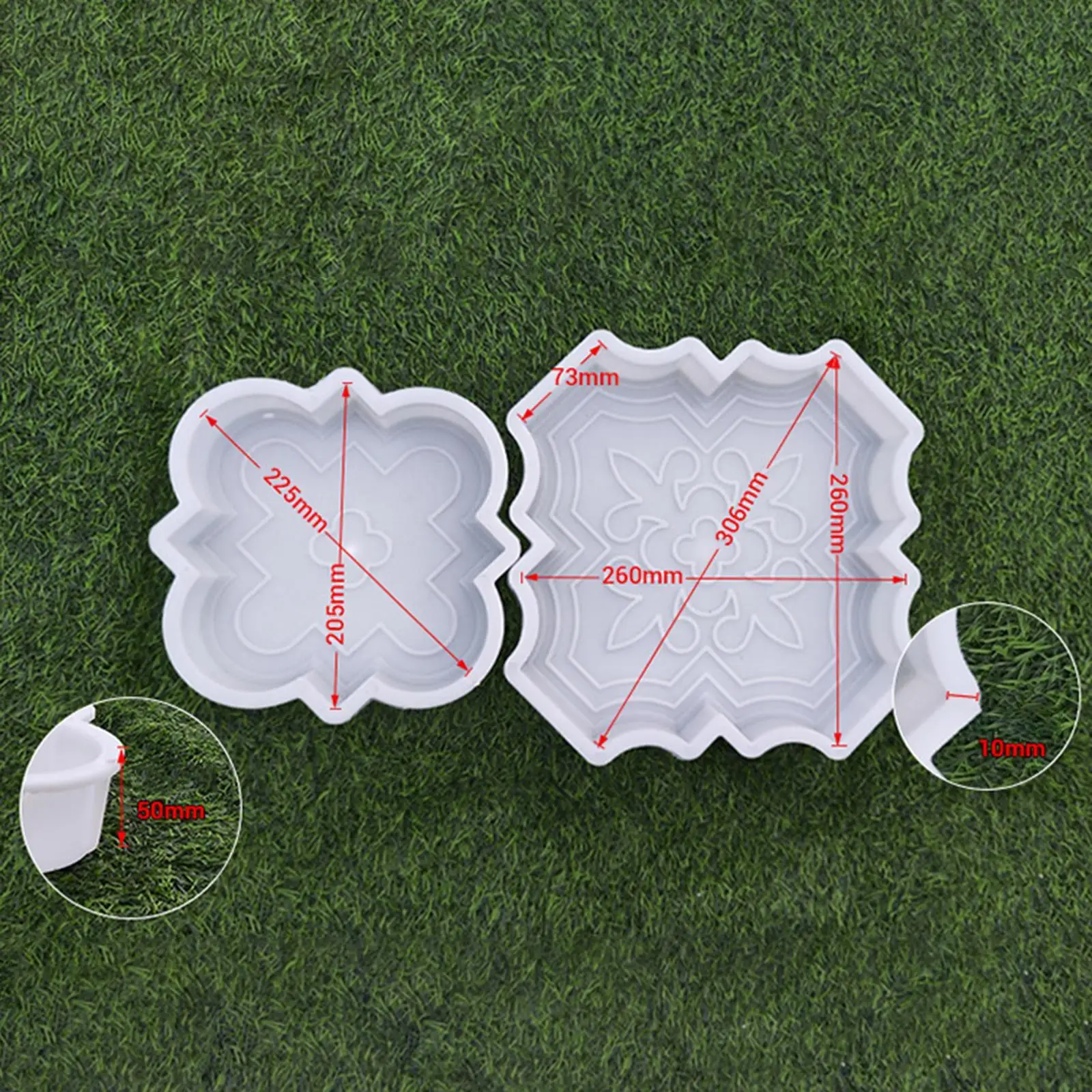 DIY Concrete Brick Molding Form for Garden Path Paver Stepping Stone Mold Reusable Outdoor Lawn Walkway Making Template