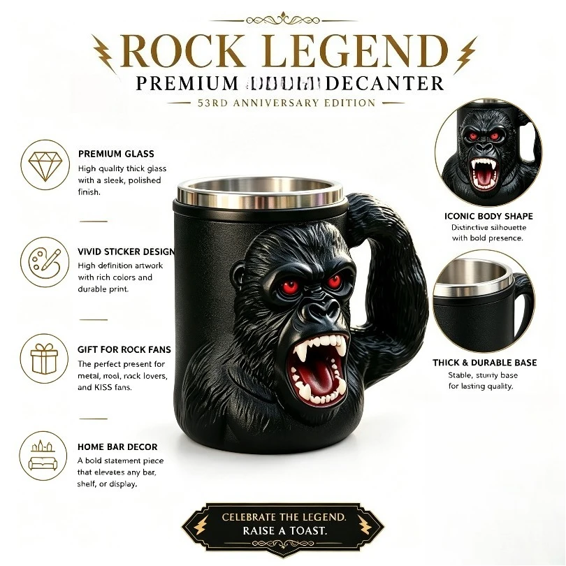 Unique Sculpted Shape Beer Mug Stainless Steel Inner Cup Creative Novelty for Beer Juice Soda  Drinking Vessel Gift for Men