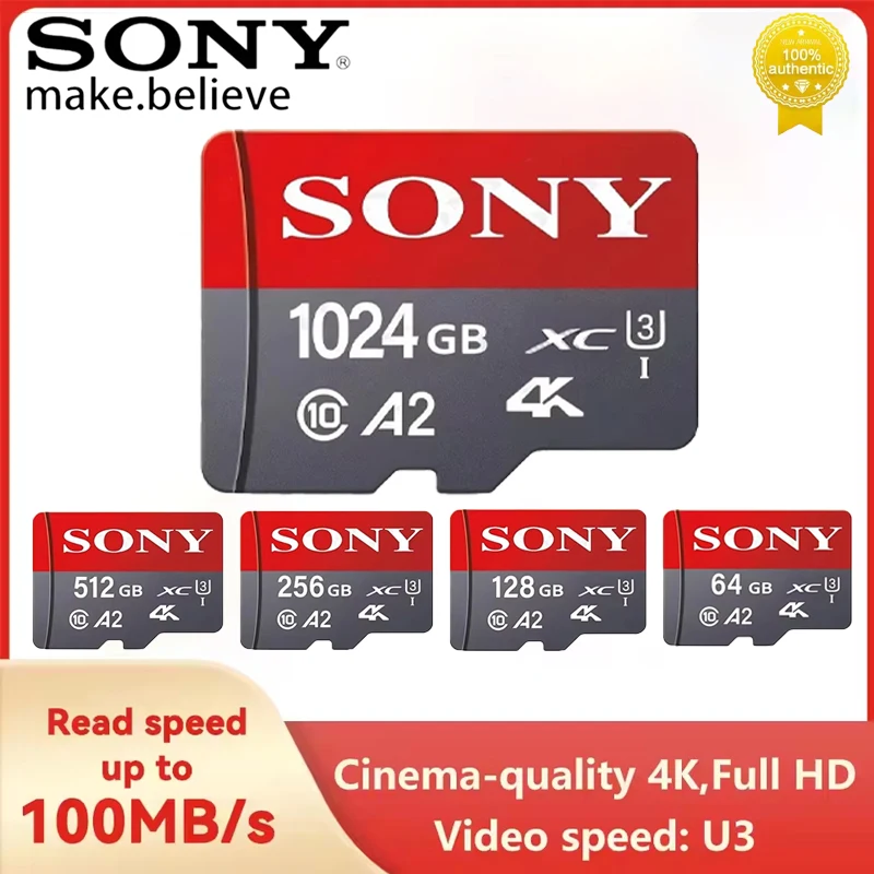 SONY Ultra Micro TF SD Karte 1024GB High Speed C10 U3 V30 Speicher Karte Für Drohnen Kameras SD Karte 512GB 256GB 128GB TF Flash Karte