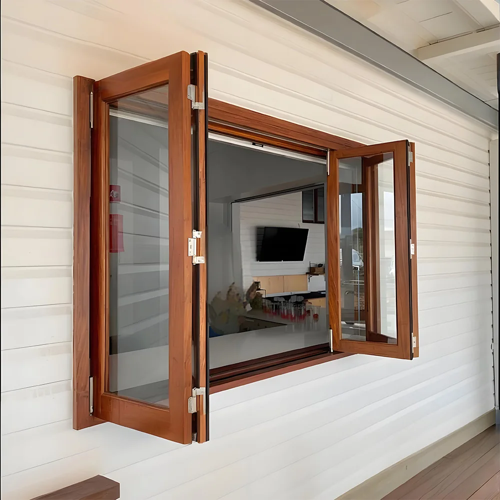 Folding Sliding Windows Waterproof Bi-Fold Window New Grill Thermal Break Aluminium Double Glass Soundproof Home Decor Custom