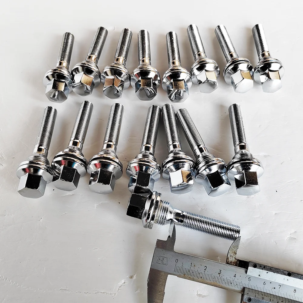 16PCS 12X1.25 Screw Hex 17mm Spacer Widen Wheel Bolts For Peugeot 206 207 208 308 407 508 1007 Citroen C2 C3 C4 C5 Berlingo