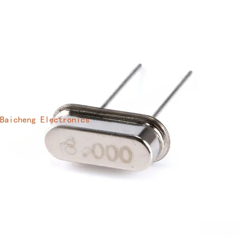 50pcs 8.000M 8.000MHZ 8MHz 8 MHZ Quartz Crystal Resonator Passive Oscillator HC-49S New