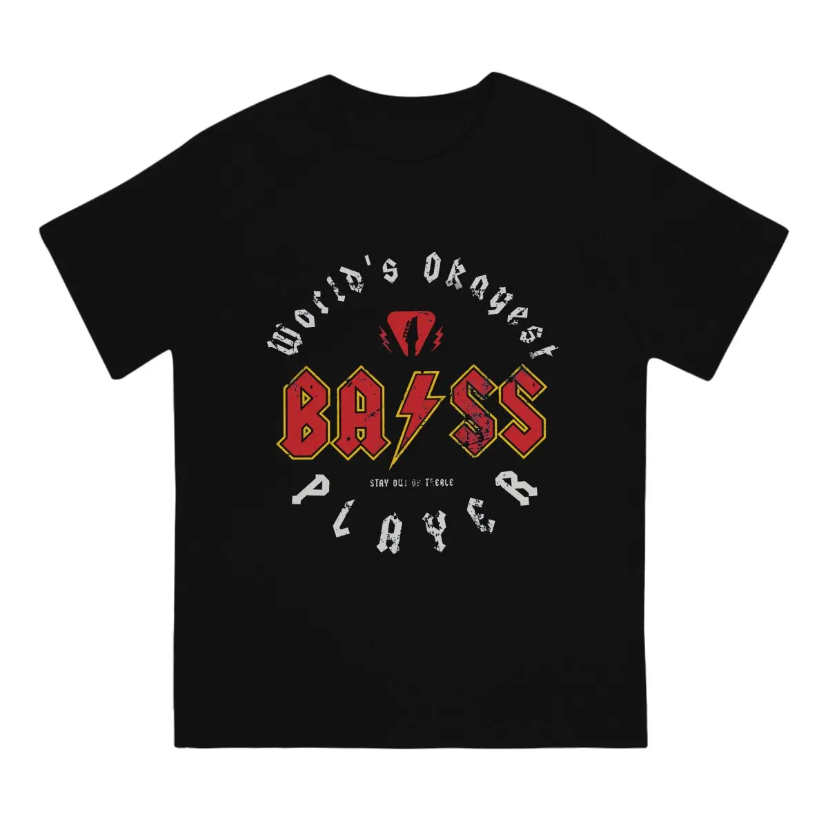 World's Okayest Bass Player TShirt For Male Bass Guitar Rock Music Clothing Fashion Polyester T Shirt Comfortable