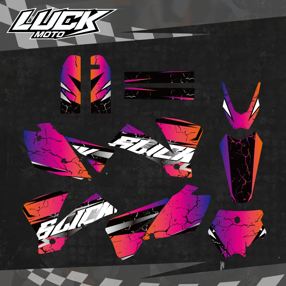 LUCKMOTO Team Graphics Background Sticker Decal For KTM EXC 125 200 250 300 400 450 525 2004 Motorcycle Decoration Accessorie - Image 3