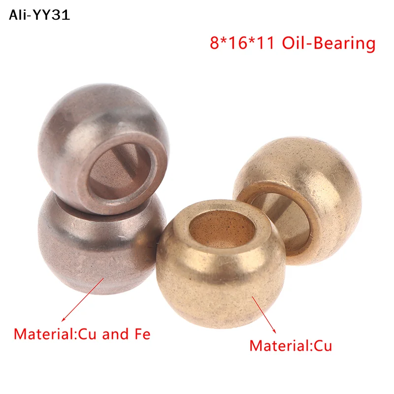 【S63】5/10Pcs 8*16*11mm Zc0021 Oil-Bearing Bearings For Juicers Bearings For Automobiles Powder Metallurgy Bushing Guide Bushings