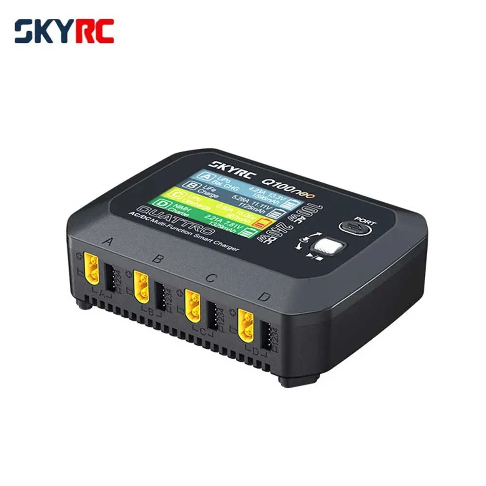 

SkyRC Q100neo 4-Channel Independent Output Charger 600mA Balance Current 0.02V Precision For Drone Soccer Drone Charger RC Tools