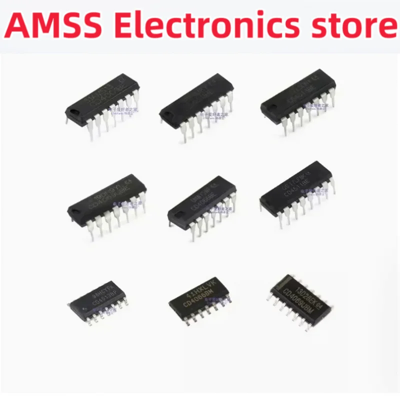 AMSS 10pcs New CD4001 4011 4050 4060 4052 4053 4071 4081 BE Into the DIP14/16 Logic integrated circuit