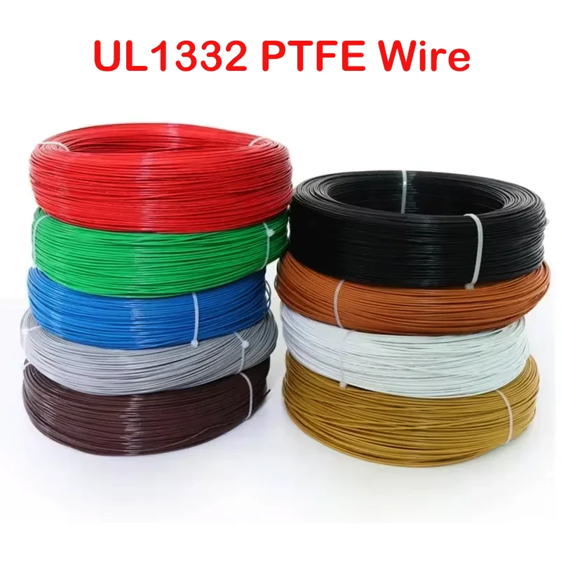 5/10M UL1332 PTFE Wire 30/28/26/24/22/20/18/16/14/13/12/10 AWG Wire FEP Insulated High Temperature Electron Cable For 3D Printer