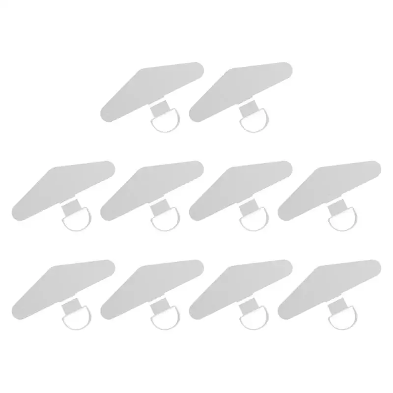 A52E Pack of 10 Thin Stainless Steel Phone Clip 0.3mm 360 Degree Rotatable Metal Holder for Office Home Travel