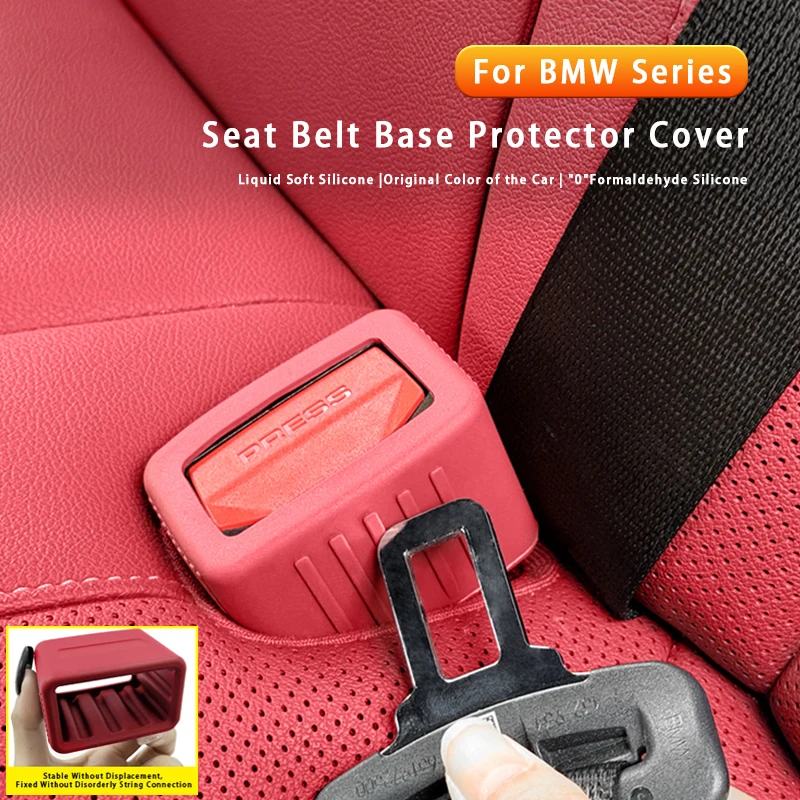 For BMW 1 2 3 4 5 6 7 Series Car Seat Belt Buckle Cover Anti Scratch Seatbelt Button Protector Cover Auto Interior Accessories