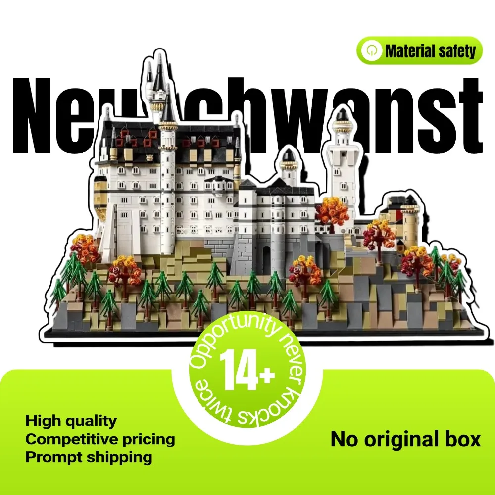 

3455PCS Art Series Architecture MOC New Swan Castle Building Blocks 21063 Set DIY Toys for Christmas Gifts to Adults Kids