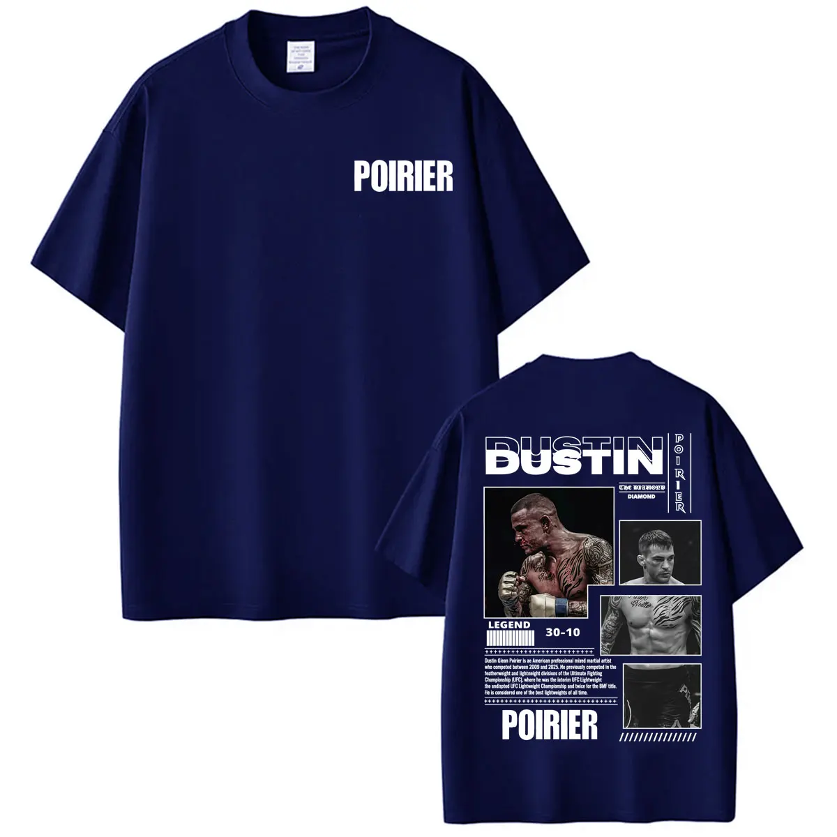 Dustin Poirier The Diamond Cover Print T Shirt Men Women Fashion Violence Aesthetic T-shirts Casual Cotton Short Sleeve T Shirts