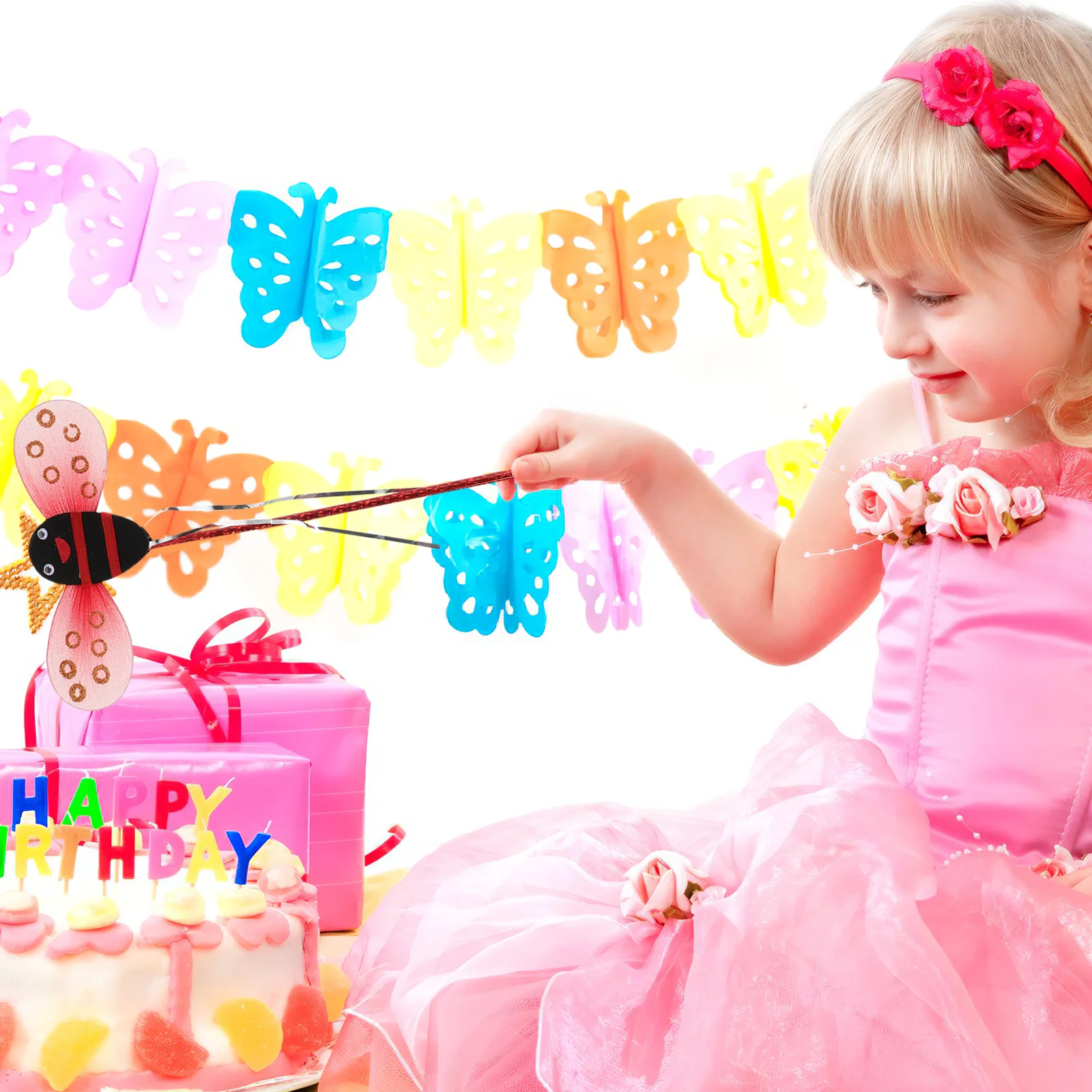 1 Zestaw Skrzydeł Biedronki Opaska na Głowę Strój Wróżki Zestaw Kostiumowy dla Dzieci na Halloween Rekwizyty do Cosplayu Owadów Kompletny Zestaw Przyciągający Wzrok Design