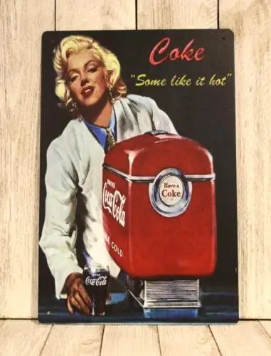 Coke Tin Sign Metal Poster Pinup Girl Vintage Ad XZ