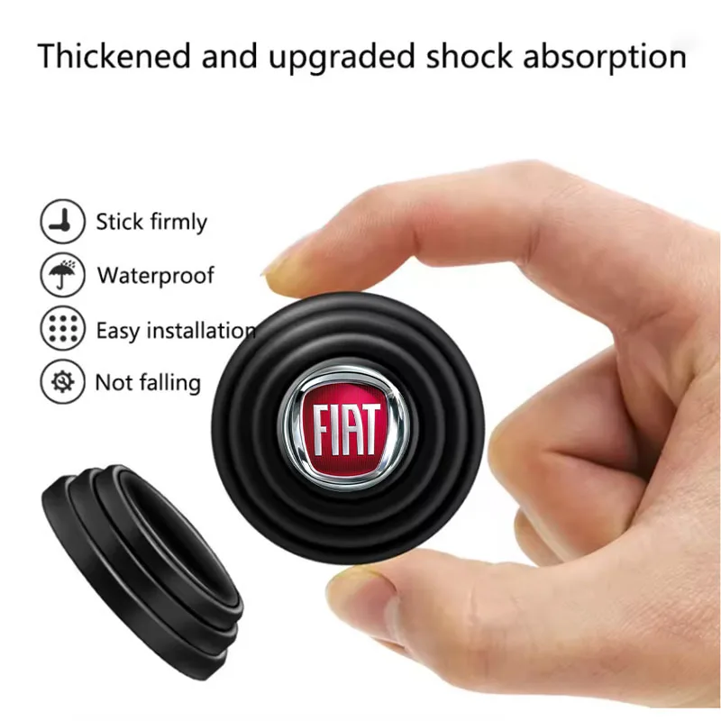 Car Door Silicone Anti Shock Pad Universal Trunk Sound Insulation Pad Sticker For FIAT 500 500C 2012 500X 500L Fiat Accessories