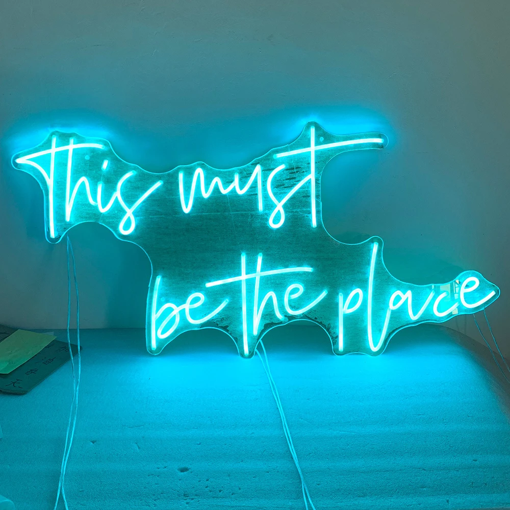 This Must Be The Place Neon Sign Custom Neon Bar Club Sign Led Neon Light for Pub Tavern Home Sign Lamp Bedroom Home Wall Decor