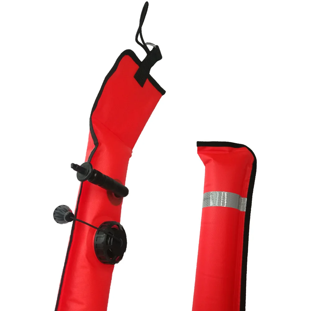 1M Scuba Diving Inflatable SMB Surface Signal Marker Buoy Safety Visibility Float Signal Tube Sausage