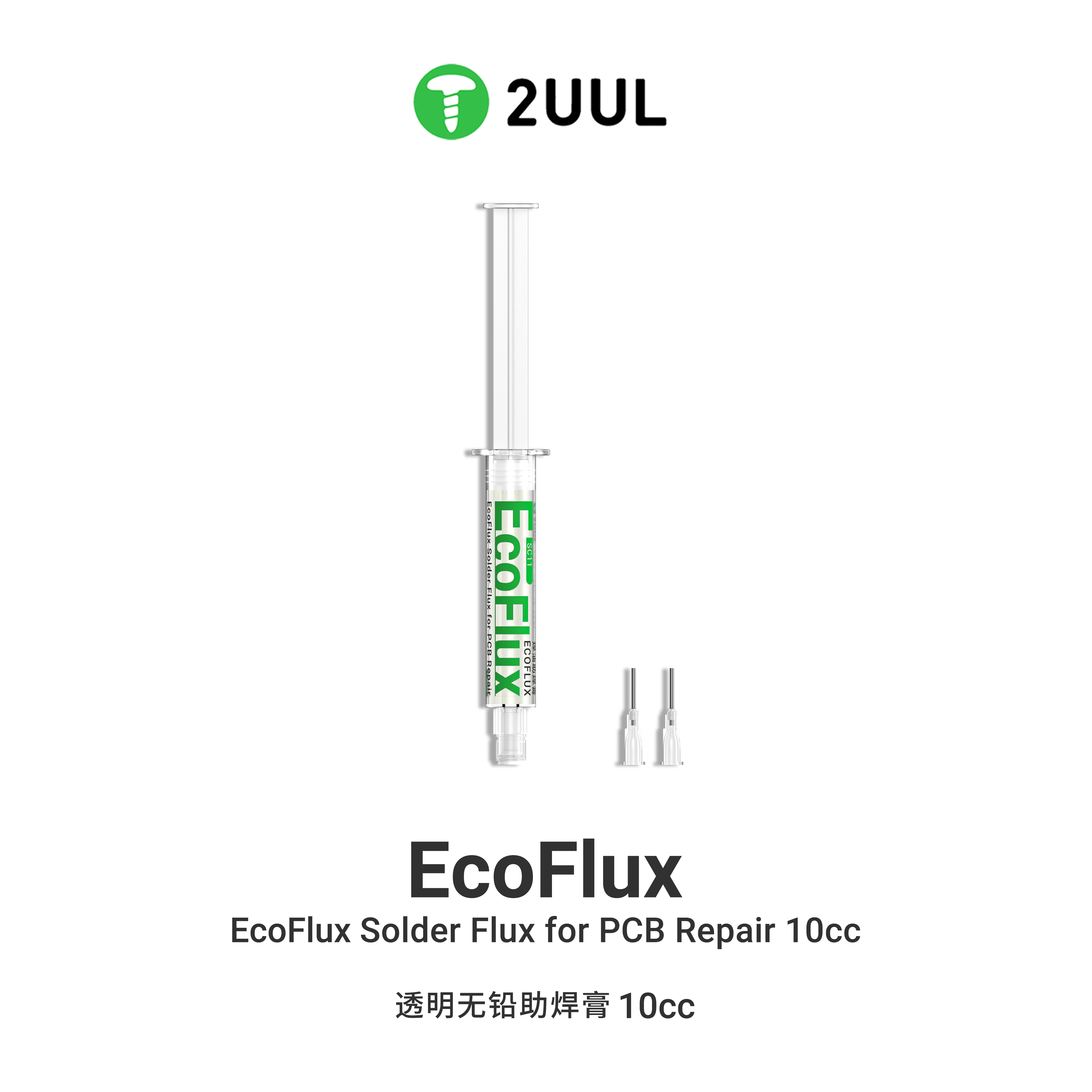 2UUL SC11 EcoFlux Solder Flux 10cc No-Clean for Mobile Phone Chips PCB Circuit Soldering Repair Electrical Component Welding