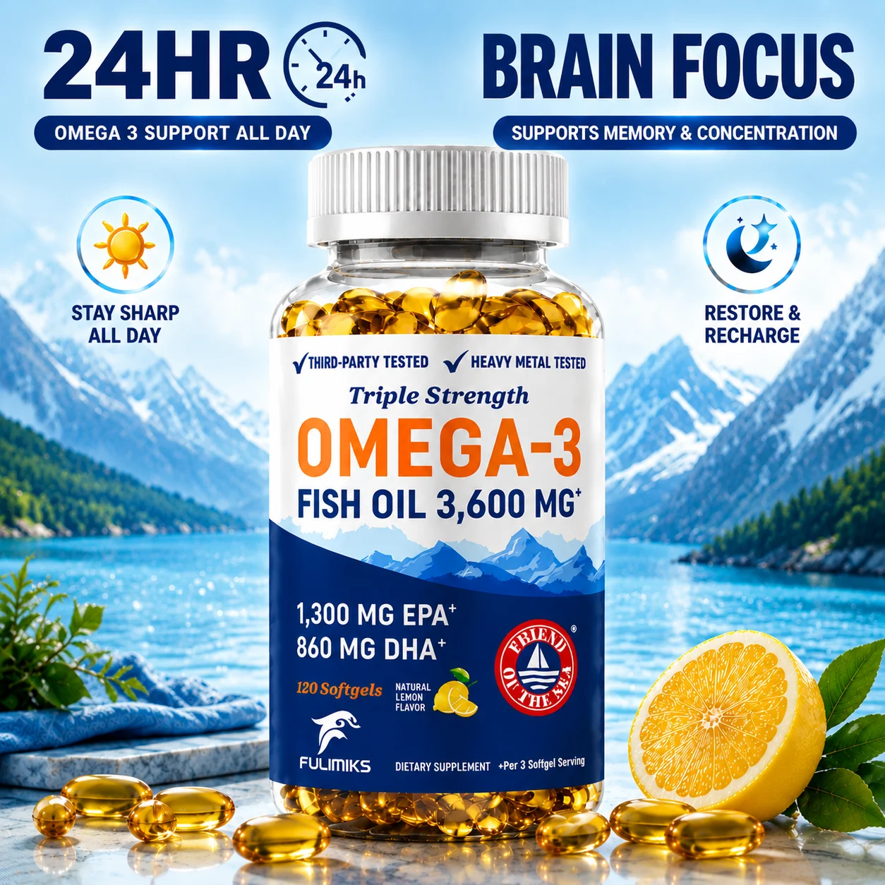 Suplemento de Aceite de Pescad - Omega 3 Fish Oil reseña y precio