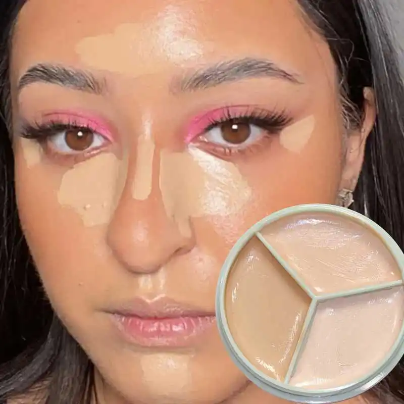 Corrector de cobertura total resistente al agua, ligero, antiadherente, base de aspecto natural para todos los tonos y tipos de piel, 1 ud.