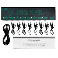 Fuente de alimentación para Pedal de guitarra M-VAVE PEDAL POWER, 8 fuentes de alimentación para Pedales aisladas, aleación de aluminio, salida CC, Pedal de efecto de 9V
