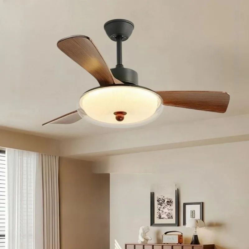 Middle Ancient Style Ceiling Fan Lights Living Dining Room Bedroom Ceiling Fans Lamps Intelligent Silent Lights Decorative Home