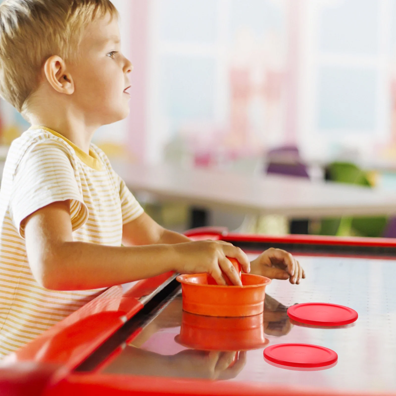 

5pcs Air Pucks Ice Hockey Pucks Replacement Plastic Hockey Pieces Smooth Durable For Tables Billiards Bars Carnival