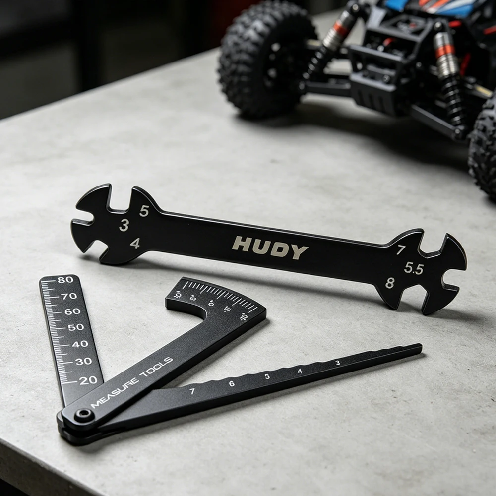 RC Wheel Hub Balance Ruler Tuning Wrench Compatible with For Tamiya Traxxas HSP Kyosho Yokomo, 3/4/5/5.5/7/8mm RC Repair Tools