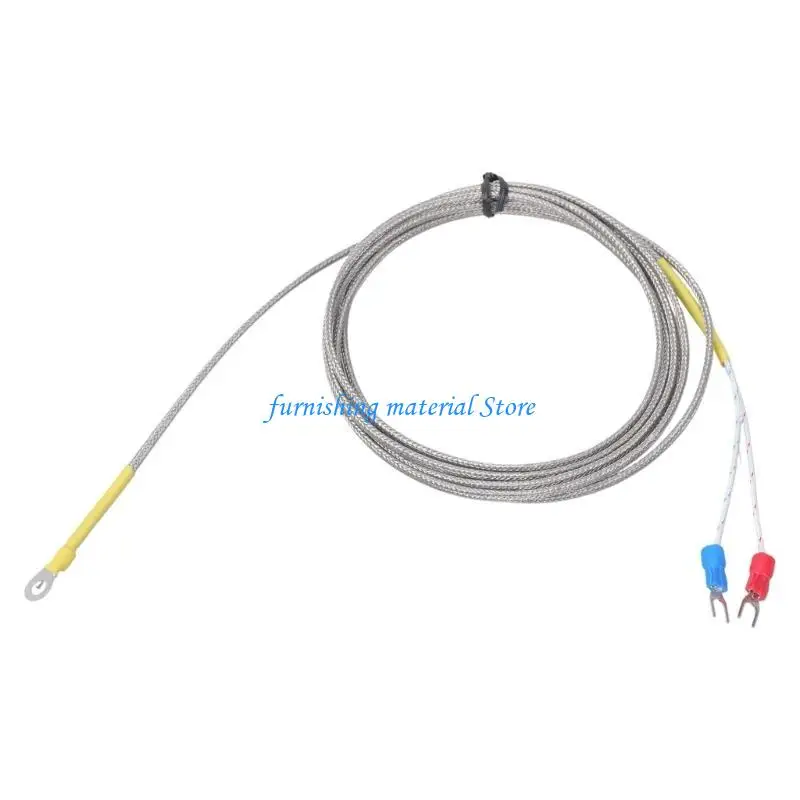 Y5GD 0 to 600°C Sensors Probe High Temperature Probe Fast Response K Type Temperature Sensors 1/2/3/4/5M Metal Wire 4mm Hole