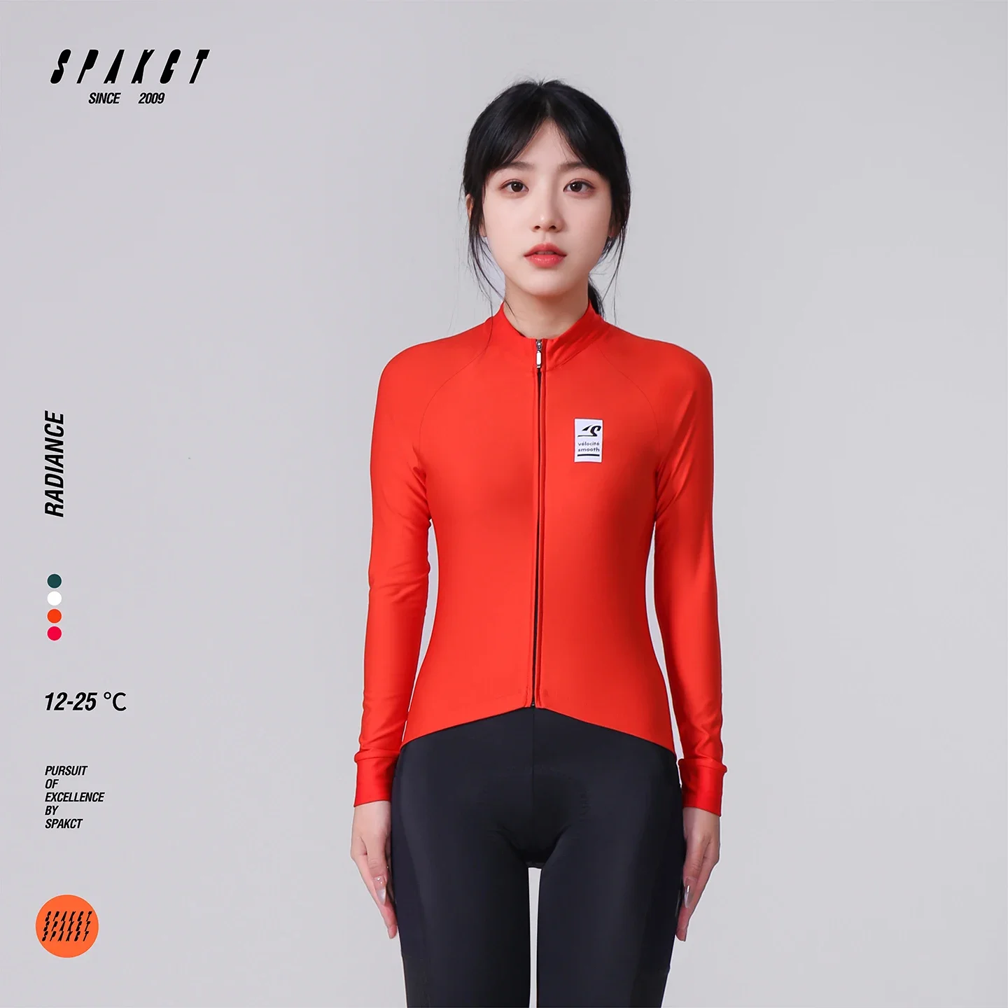 SPAKCT 2025 Women's Long-Sleeved Cycling Shirt, a highly elastic cycling suit suitable for wearing in autumn.