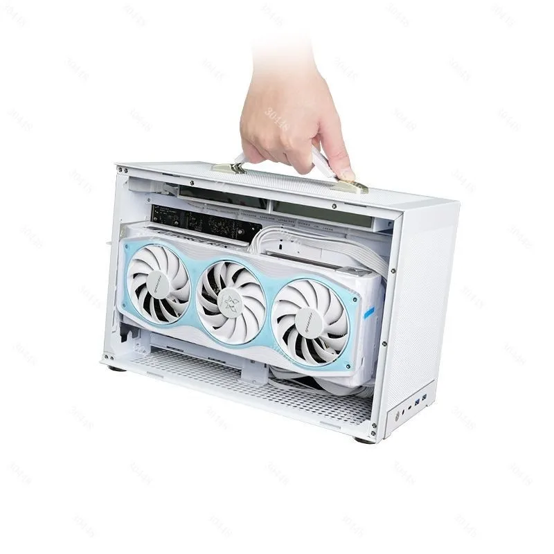 

Jingteer S500BKB Mini ITX Desktop Computer Case Portable Gaming Host Supports ATX/SFX Power Supply