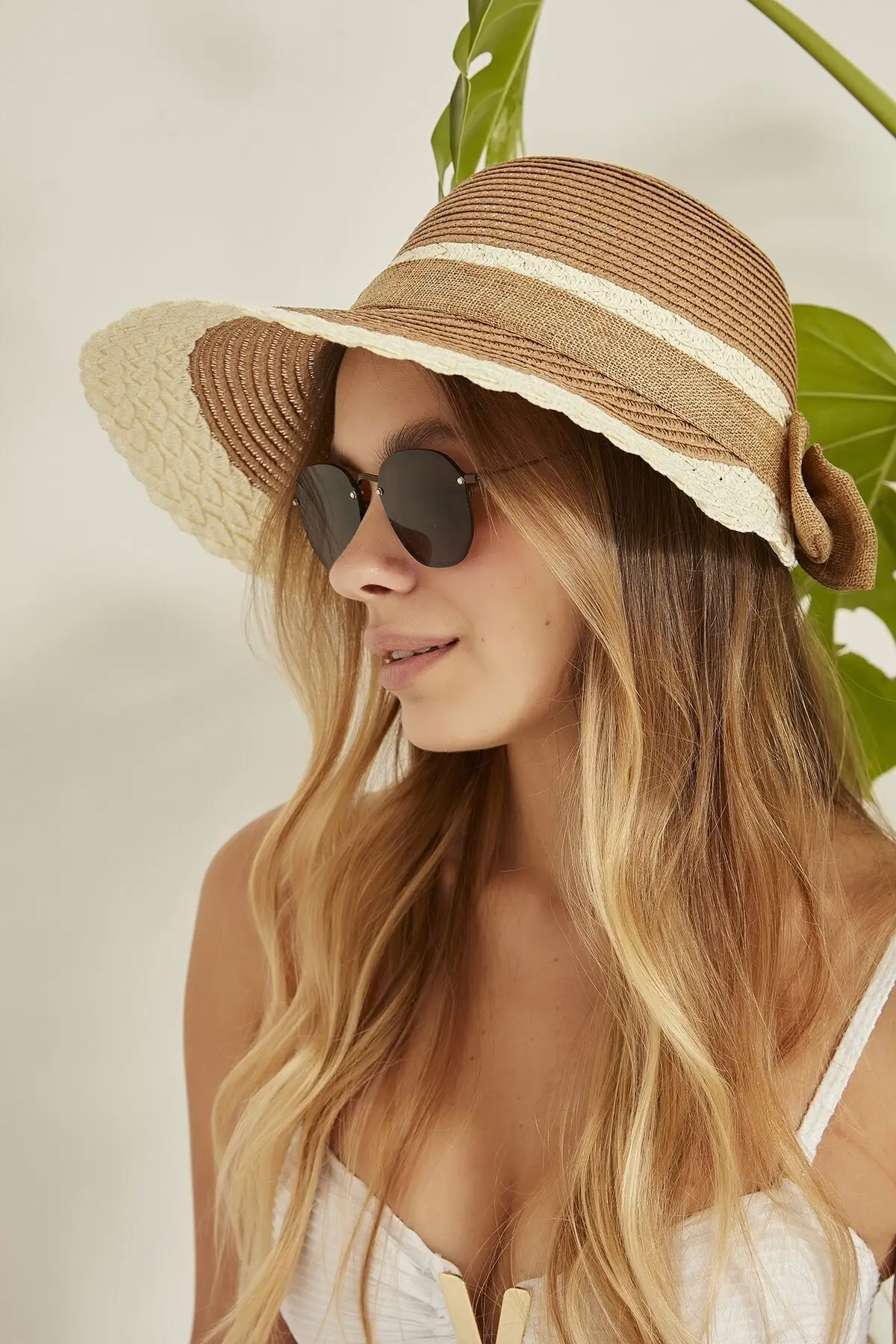 Women Straw Beach Hat Coffee ecru beige design sun for 2021 summer gorgeous design reasonable price beach sea ocean cap