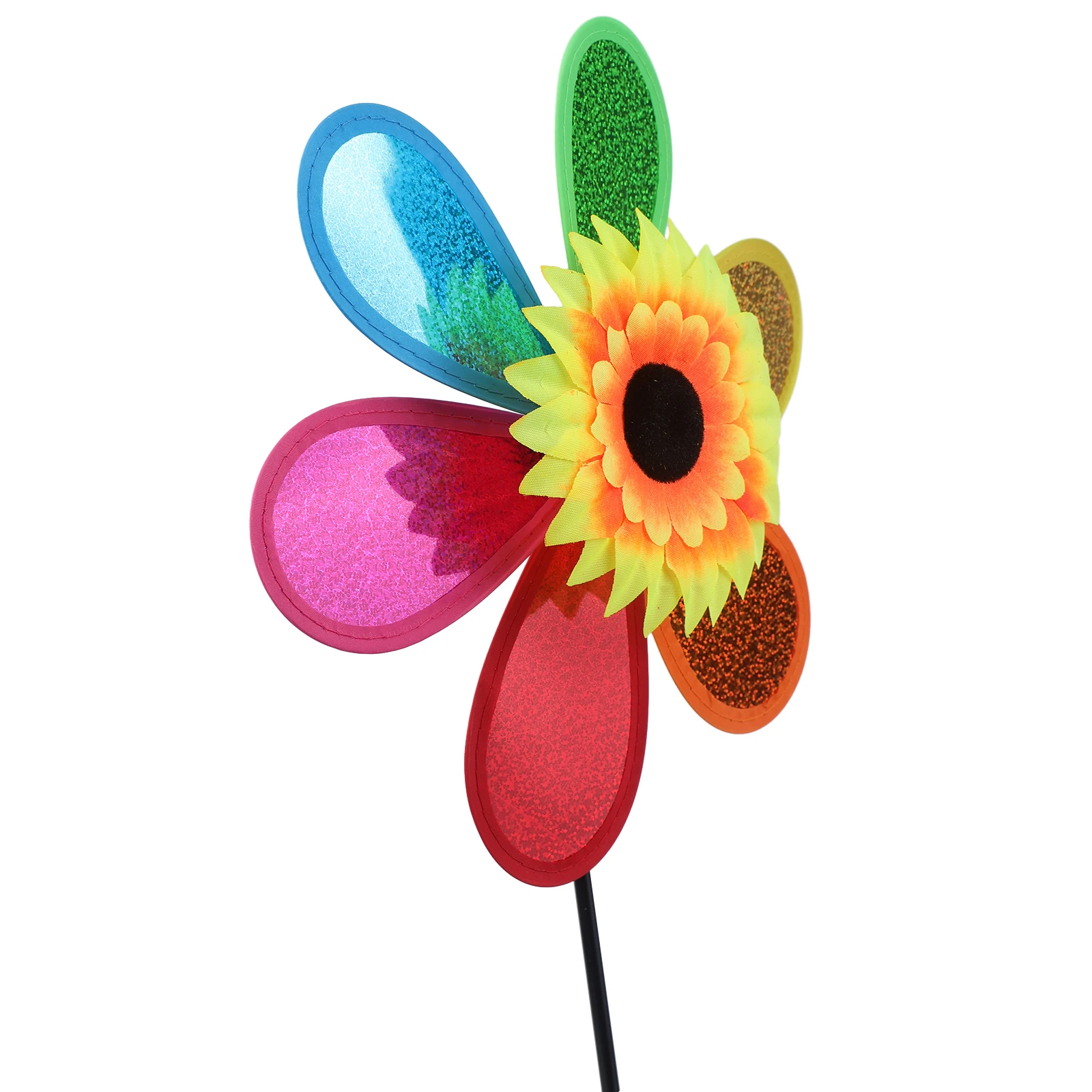 Brand New Replacement Sunflower Windmill Wind Spinner Practical Garden Outdoor Plastic Sequined Tent Beautiful Creative
