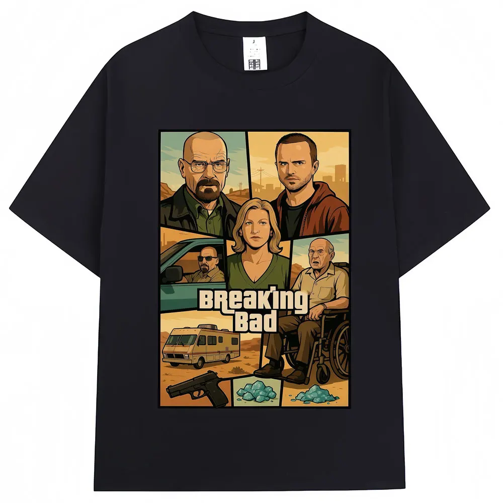 Breaking Bad Heisenberg Better Call Saul T Shirt Men Women Fashion Vintage Popular T-shirts Oversized Cotton O-Neck Tee Shirts