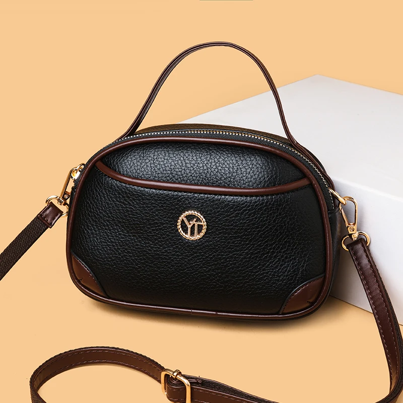 

New Designer Solid Color Leather Ladies Crossbody Shoulder Bags High Quality Handbag Women Bag Luxury Female Messenger Tote Sac