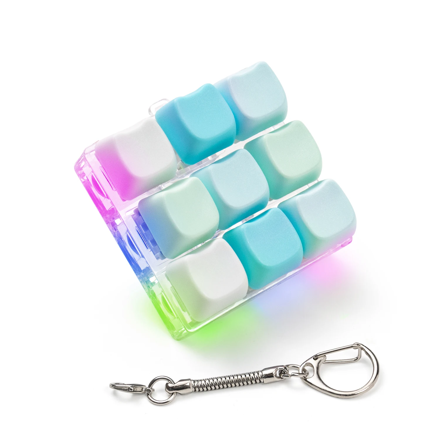 Teclas de teclado de 9 teclas, juguete antiestrés con luz para fiesta, teclas para aliviar el estrés, tapas de teclado de juguete, teclas de dedo con botón