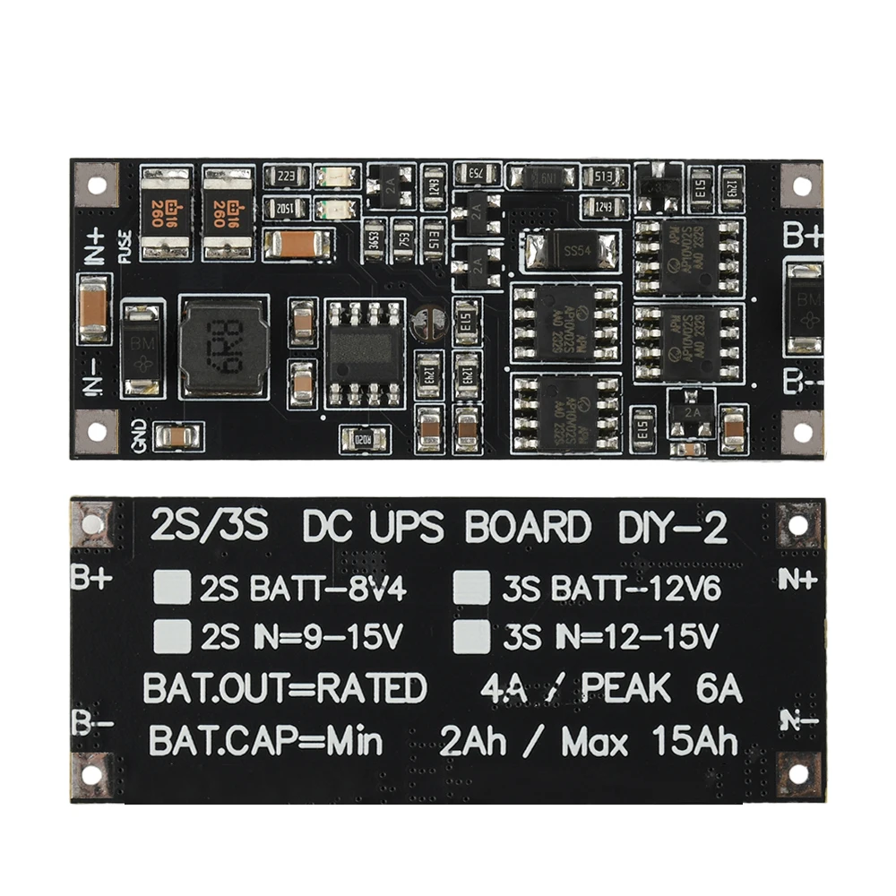 Bidirectional Charging Discharging 2/3S Charge Protection Module DC 12/15V 50W 4A UPS Uninterruptible Power Supply Control Board