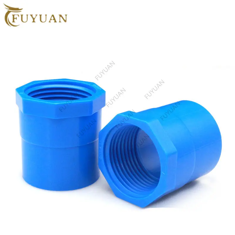 1/2 3/4 1 BSP 암나사 x 20mm, 25mm, 32mm, 40mm, 50mm, ID 소켓 스트레이트 PVC 파이프 피팅, 물 커넥터, 관개 물 부품 DIY