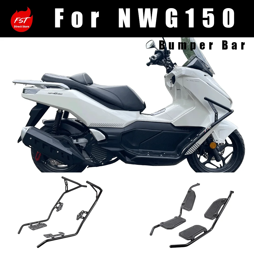 Carbon Steel Full‑wrap Crash Bar, Stainless Steel Full‑cover Anti‑fall Bumper Guard for Wuyang‑Honda NWG150