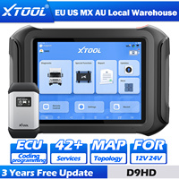 XTOOL D9HD Automotive Scanner Truck Diagnostic Tools Topology Map Key Programmer 42 Service ECU Programming Coding 12V 24V Cars