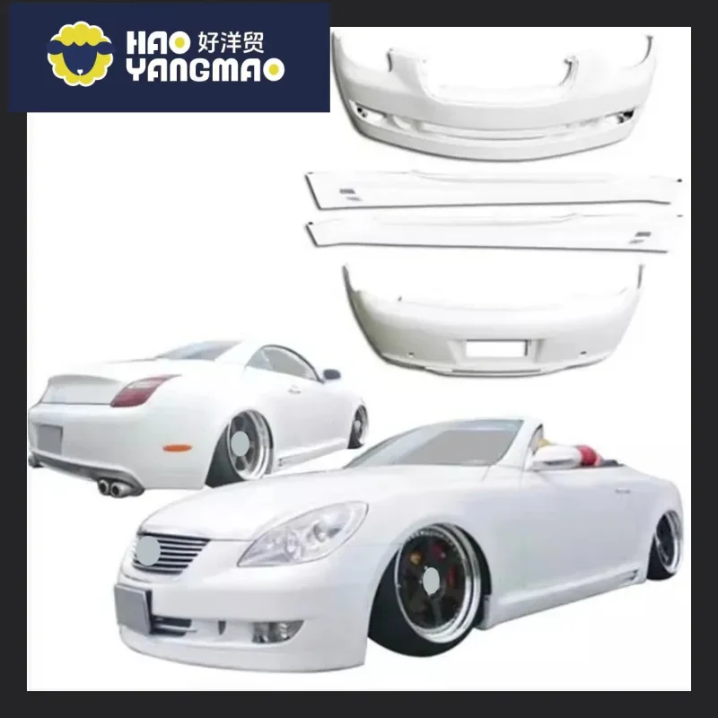 Suitable for Front Rear Bumper Side Skirt Assembly for Lexus SC430 2002 2003 2004 2005 Modified Fiberglass Resin Material Car Bo