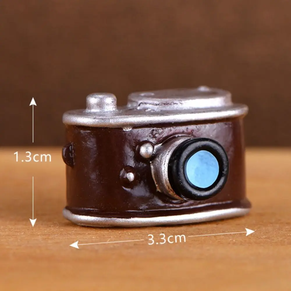 Dekoracja Domu Retro Nostalgiczna Figurka Domek dla Lalek Figurka Retro Aparat Fotograficzny Miniatury Model Miniatura Kreatywna