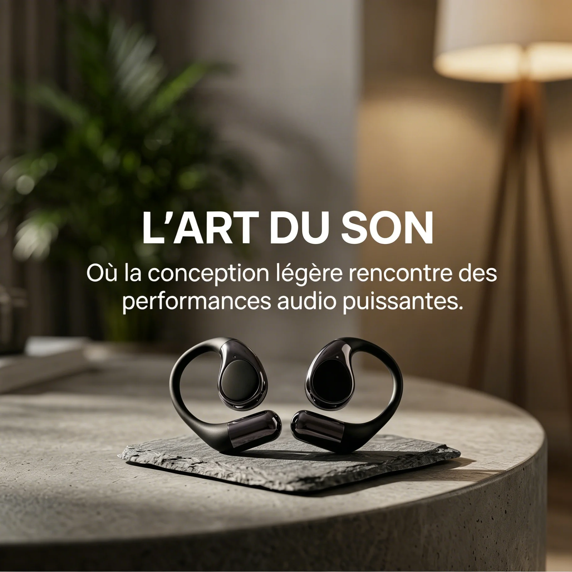 Écouteurs Bluetooth sans fil X17S à conduction aérienne V6.0 avec son clair et design confortable à crochet d'oreille